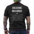アカシックレコード Akashic Records Dictionary Word Definition Occult メンズTシャツ バックプリント