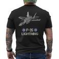 アメリカ航空機 ステルスファイター F35 ライトニング メンズTシャツ バックプリント