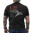 アメリカ航空機ステルス戦闘機 F22 ラプター メンズTシャツ バックプリント