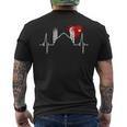 イスタンブールのスカイライン Heartbeat Turkey ブルーモスク Heart Istanbul 長袖tシャツ メンズTシャツ バックプリント
