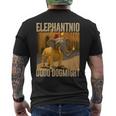イタリアンブレインロットキャラクター エレファントニオ・ドードー ドッグマイ・ミーム メンズTシャツ バックプリント