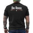 イタリア国旗 イタリアの出生名 De Rosa メンズTシャツ バックプリント