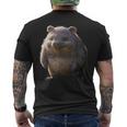 ウォンバット オーストラリア 有袋類 スイートウォンバット メンズTシャツ バックプリント