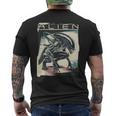 エイリアンxenomorphイラストポスター。 メンズTシャツ バックプリント