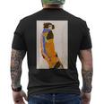 エゴン・シーレ作「ダンサー・モア」1911 メンズTシャツ バックプリント