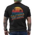 カリフォルニア ドリーミング サンセット ヤシの木 街並み メンズTシャツ バックプリント