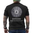 カルダノcardano暗号通貨 月へto The Moon 分散型金融 Defi ブロックチェーン メンズTシャツ バックプリント