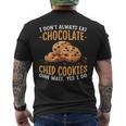 クッキーデザイン 面白いチョコレートチップクッキー メンズTシャツ バックプリント