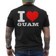 グアム I Heart Guam I Love Guam メンズTシャツ バックプリント