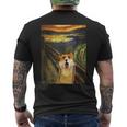 コーギー 面白いtシャツ 犬 ムンクの叫び かわいい メンズ 子供 おもしろ 服 ネタ わんこ メンズTシャツ バックプリント