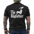 コーギー犬のお父さん犬のお父さん面白い犬愛好家 メンズTシャツ バックプリント