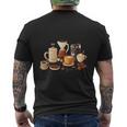 コーヒー愛好家アートギフト メンズTシャツ バックプリント
