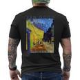 ゴッホ 夜のカフェテラス メンズTシャツ バックプリント