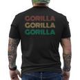 ゴリラ 学名 Gorilla Gorilla Gorilla 生物学 亜種 分類 ニシローランドゴリラ 猿 さる サル メンズTシャツ バックプリント