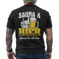 サウナとビールサウナ ウェルネスサウナ メンズTシャツ バックプリント