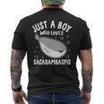 サカバンバスピスの面白い魚ミームが大好きなジャスト・ア・ボーイ メンズTシャツ バックプリント