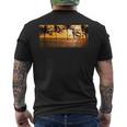 サンセット ビーチ ヤシの木 クール 海 サーフィン メンズTシャツ バックプリント