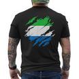 シエラレオネの国旗シエラレオネ メンズTシャツ バックプリント