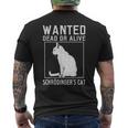 シュレディンガーの猫 指名手配の猫 死んで生きている 物理学 物理学者 メンズTシャツ バックプリント