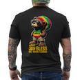 ジャマイカ かわいいラスタ テディベア ジャー ブレス レゲエ ルーツ メンズTシャツ バックプリント