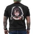 スケベなアニメガール エッチ・ワイフ アニメ 変態 メンズTシャツ バックプリント