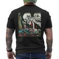 スケルトン 妖怪 歌川 国芳 日本美術 ハロウィン 相馬の古内裏 妖怪がしゃどくろと戦う大宅太郎光圀 メンズTシャツ バックプリント