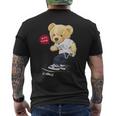 スケートボーダー クマ メンズTシャツ バックプリント