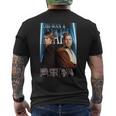 スター・ウォーズ クラシック オビワン&アナキン グループショットポスター メンズTシャツ バックプリント