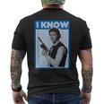 スター・ウォーズ クラシック ハン・ソロ I Know You Love Me ポスター メンズTシャツ バックプリント