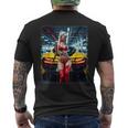 セクシーガールグラフィックtシャツ セクシーブロンドビキニモデル&車 メンズTシャツ バックプリント