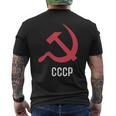 ソ連ロシアソビエト連合ハンマー 胸に鎌 Cccp付き メンズTシャツ バックプリント