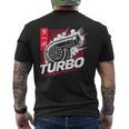 ターボターボチャージャー 日本語レタリング 日本スタイル メンズTシャツ バックプリント