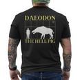 ダエオドン 地獄の豚 先史時代の絶滅した豚 メンズTシャツ バックプリント