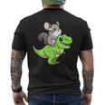 チンチラ T-Rex 恐竜 ペット おもしろい ティラノサウルス メンズTシャツ バックプリント