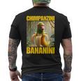 チンパンジーニ バナニーニ イタリアのブレインロットミーム メンズTシャツ バックプリント