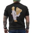 テディ空手ベア メンズTシャツ バックプリント