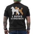 トイプードル I Havetandard プードル メンズTシャツ バックプリント