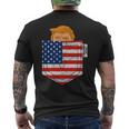 トランプ・イン・ユア・ポケットusa選挙 2024年7月4日のトランプ メンズTシャツ バックプリント