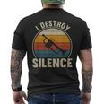 トランペット奏者 I Destroyilence Recto Trumpet Lovers メンズTシャツ バックプリント