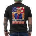 ドナルド・トランプ 中指 バイデン ハリス アメリカ 共和党員 メンズTシャツ バックプリント