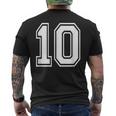 ナンバー10 誕生日ギフト スポーツ選手 チーム番号入りジャージ メンズTシャツ バックプリント