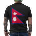 ネパール国旗 メンズTシャツ バックプリント