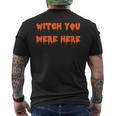 ハッピーハロウィン魔女 You Were Here 不気味なコスチューム メンズTシャツ バックプリント