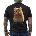 ハムスター げっ歯類 ゴールデンハムスター フィールドハムスター 小型ハムスター メンズTシャツ バックプリント
