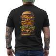 ハンバーガー チーズバーガー ファーストフード愛好家 食通 ギフト メンズTシャツ バックプリント
