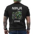 バイク Zx10r ニンジャ モーターサイクリスト Zx10r バイク メンズTシャツ バックプリント