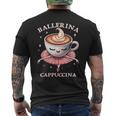 バレリーナ カプチーノ おもしろスローガン イタリアンブレイン レッド メンズTシャツ バックプリント