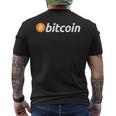 ビットコインbtcロゴ暗号トレーダーマイナーホドルムーンフリーダムギフト メンズTシャツ バックプリント