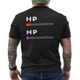 ビデオゲームのようなhp&Mpゲージ。 メンズTシャツ バックプリント