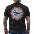 ビンテージ Esso ガソリンスタンドサイン メンズTシャツ バックプリント